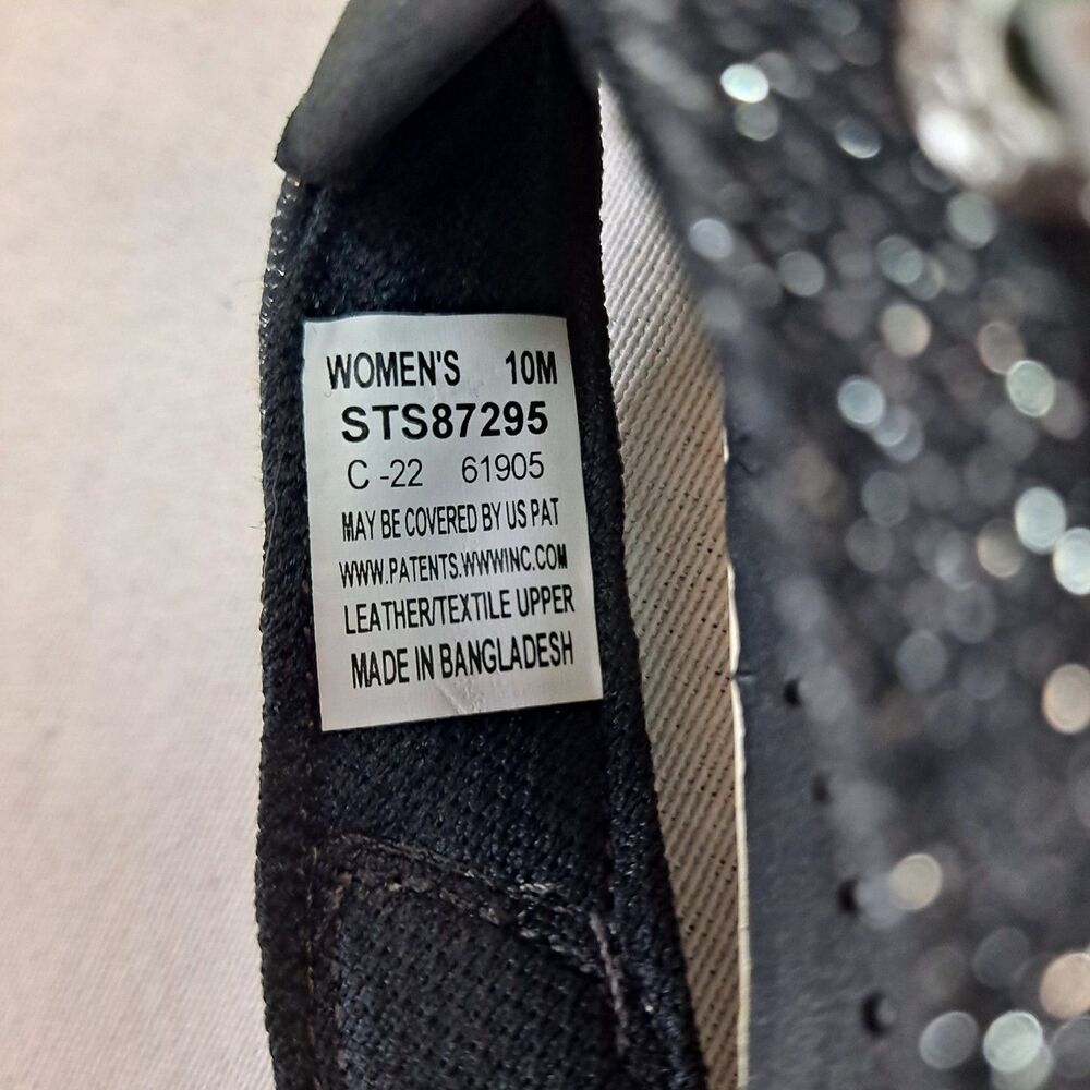Sperry Seafish Flip Flop STS87295 Womens 10M Black Leather/Fabric Thong Sandals - Picture 7 of 8